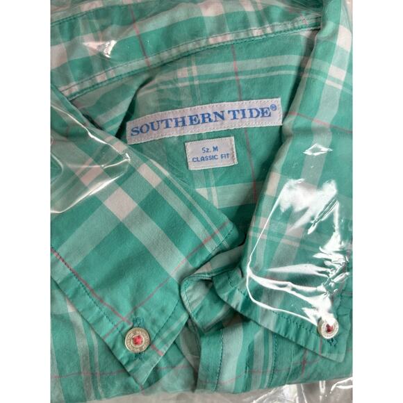 Southern Tide Button Down Shirt Blue Check Men's Size M Classic Fit - Picture 10 of 10